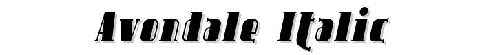Avondale Italic font
